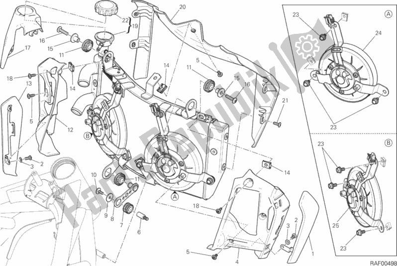 Wszystkie części do Ch? Odnica Wody Ducati Monster 1200 S USA 2014